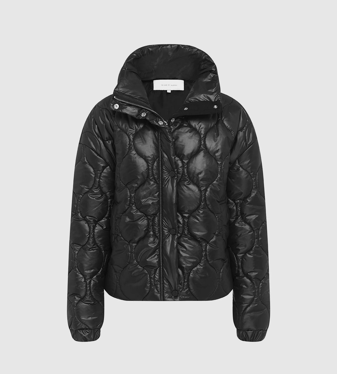 Friend Of Audrey | Maxwell Quilted Bomber Jacket | Black