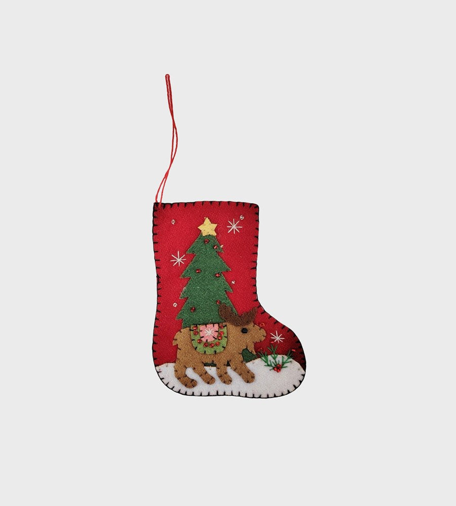 Hanging Decoration| Reindeer Stocking