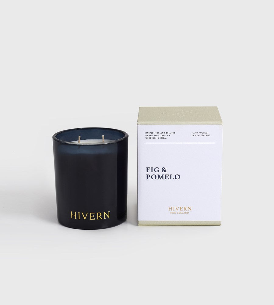 Hivern | Fig & Pomelo Candle | Dark Navy