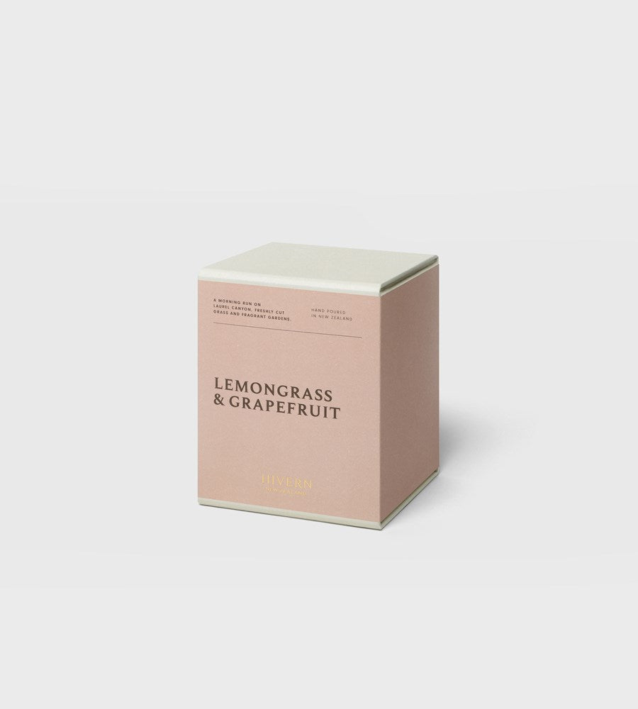 Hivern | Lemongrass & Grapefruit Candle | Dark Navy