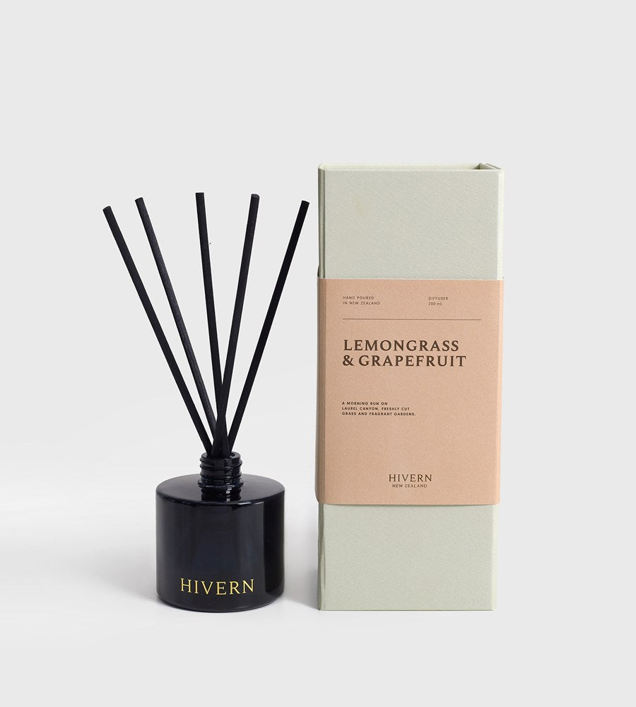 Hivern | Lemongrass & Grapefruit Diffuser | Dark Navy