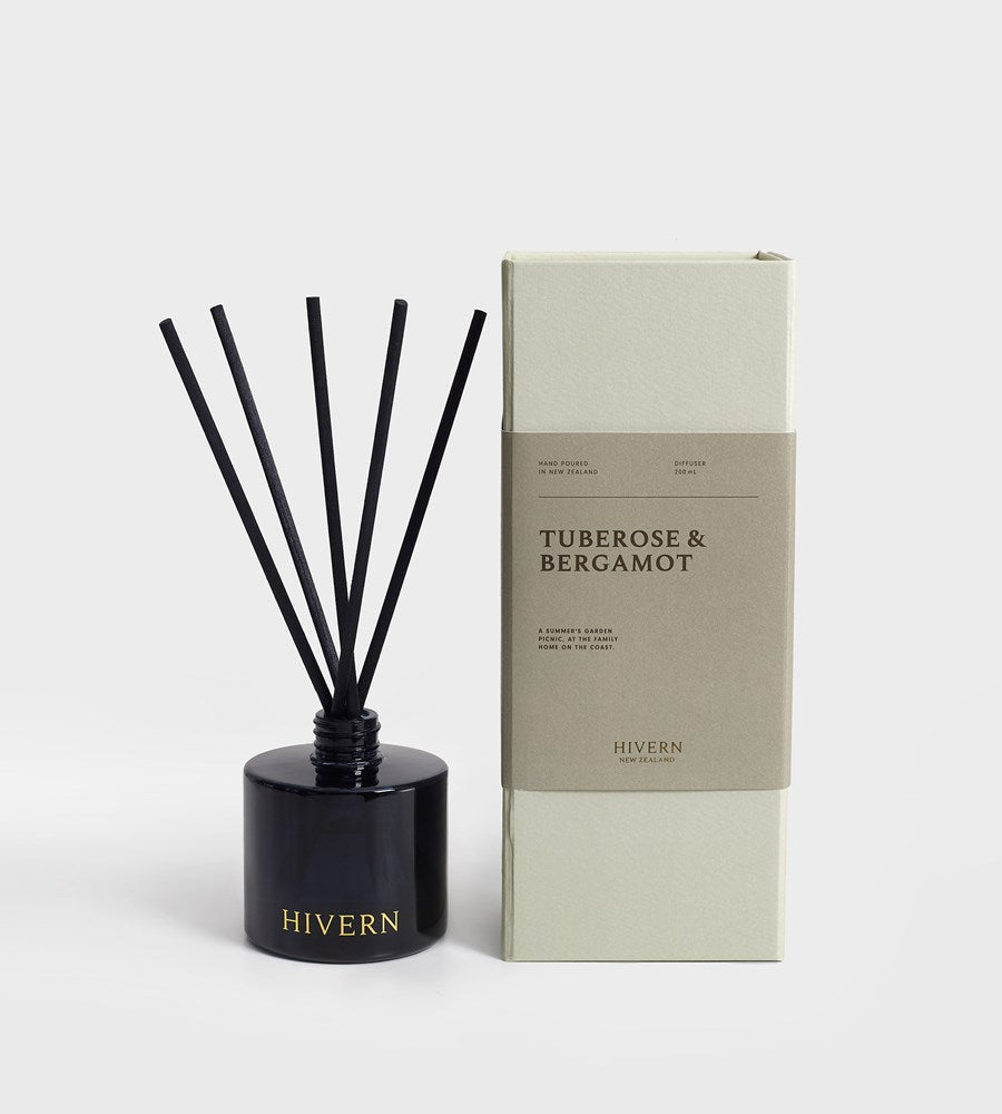 Hivern | Tuberose & Bergamot Diffuser | Dark Navy