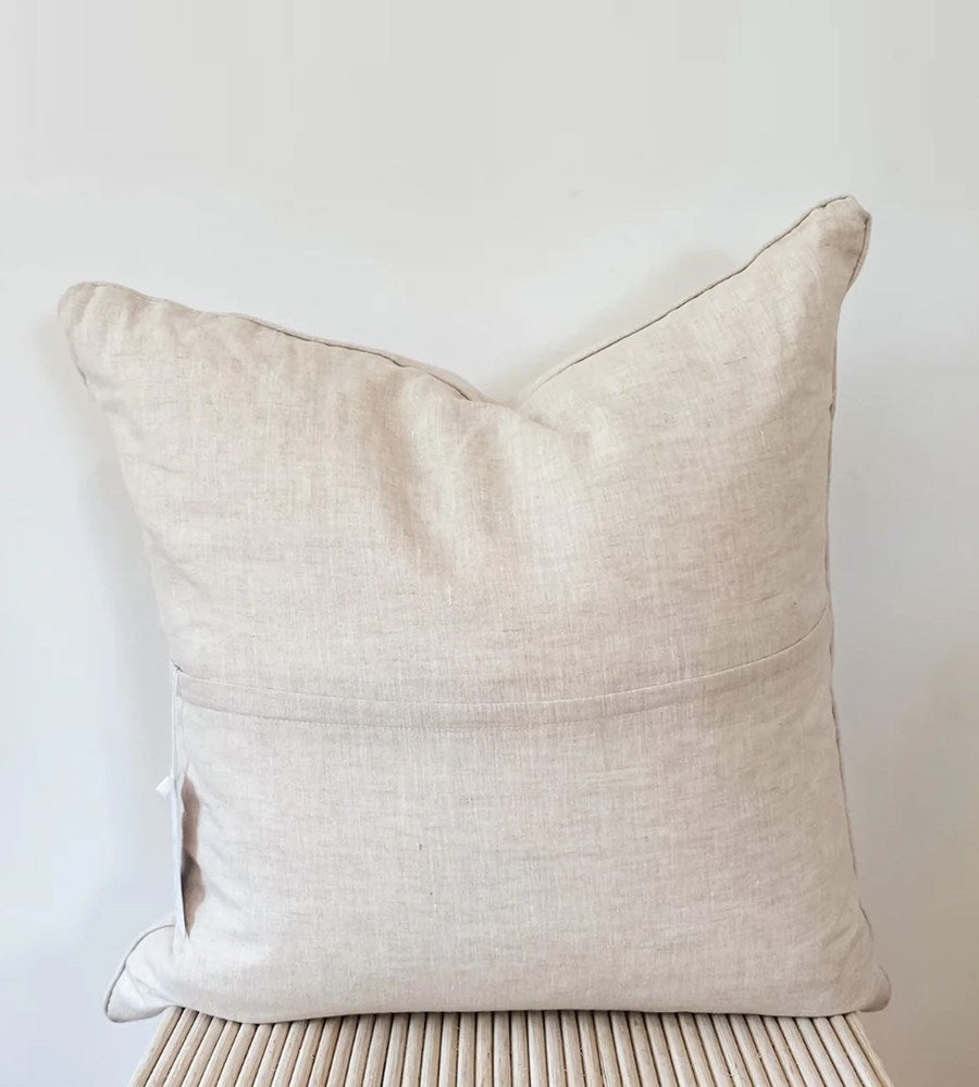 Home Lab | 100% French Flax Linen Feather filled Cushion |  Natural Oat