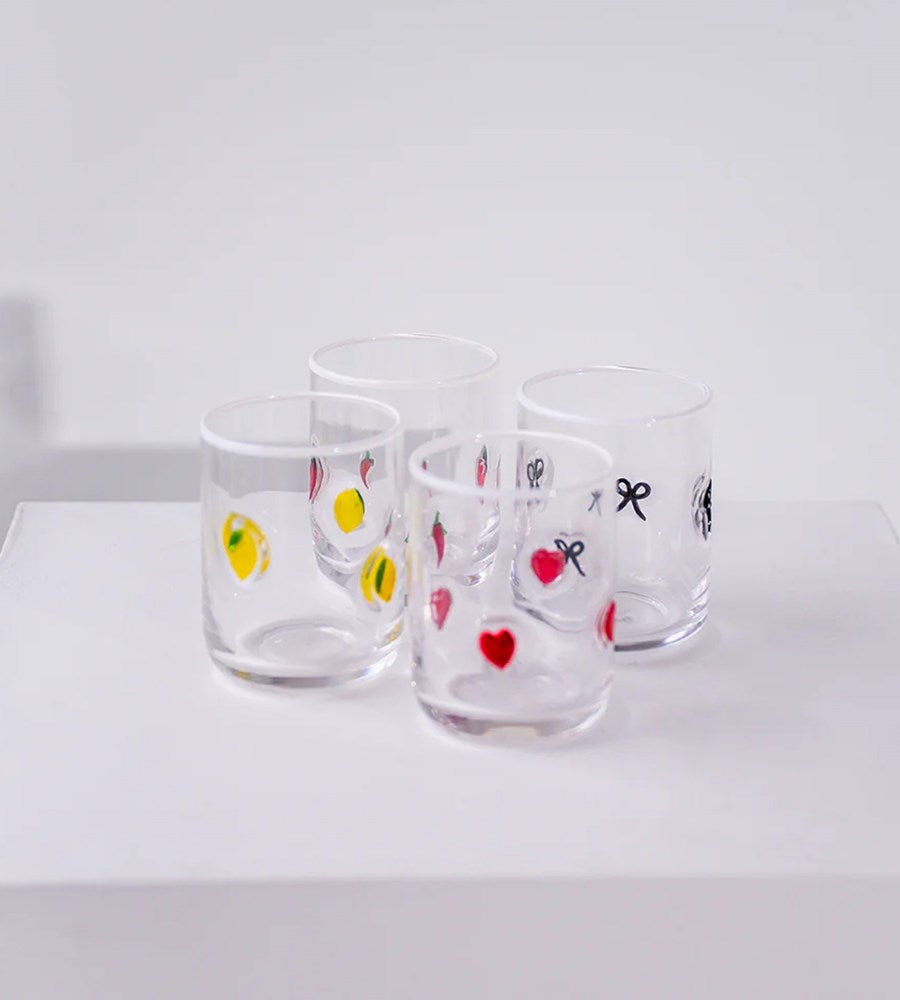 Home Lab I Icon Glass I Set of 4 I Mixed