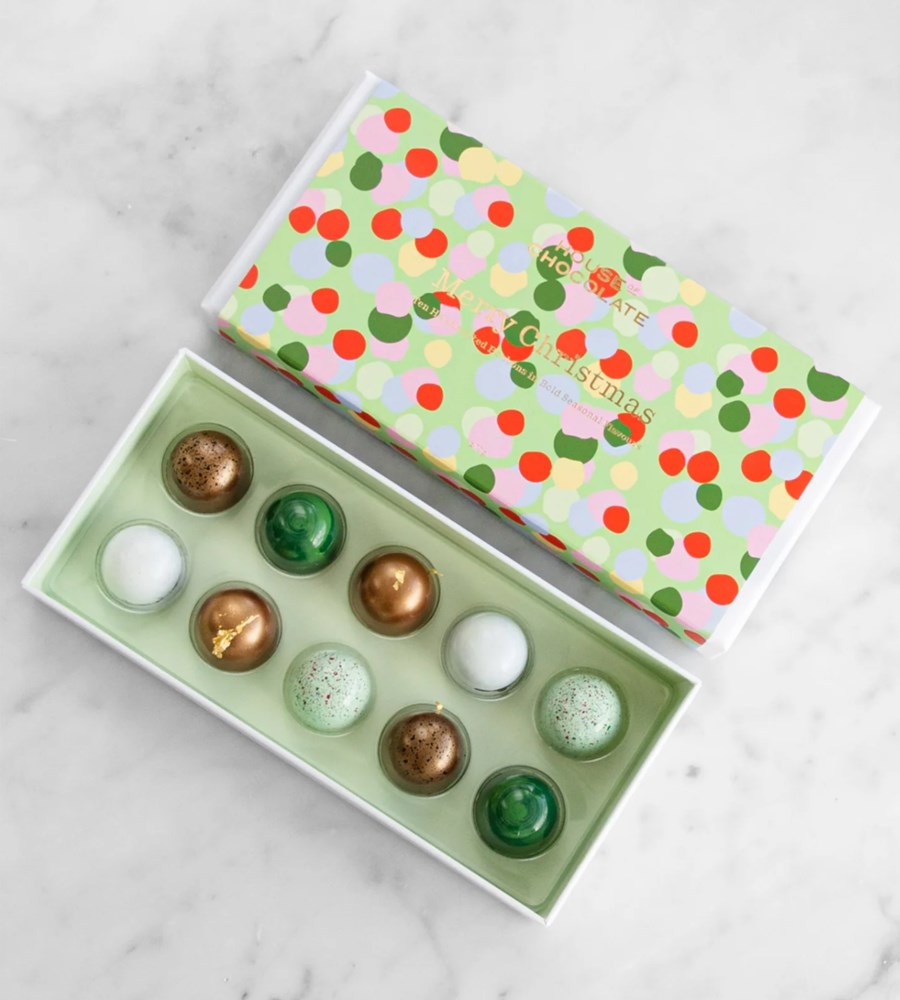 House of Chocolate | Merry Christmas 10 piece bon bon box