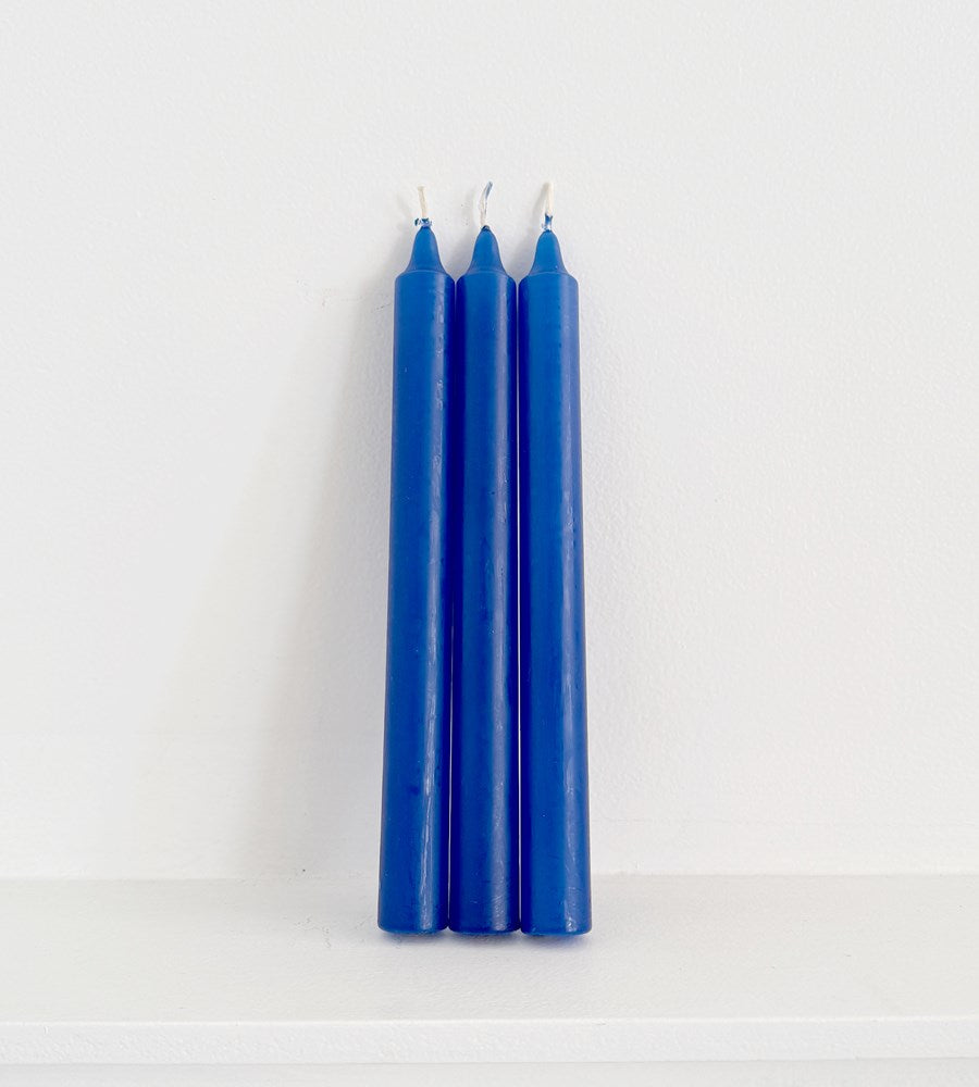 Household Taper Candle 240mm x 22mm | Royal Blue