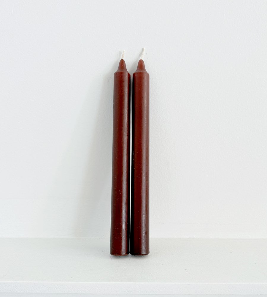 Household Taper Candle 240mm x 22mm | Chocolate