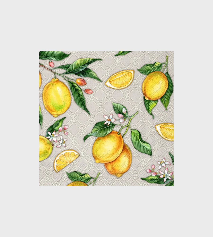 IHR Luncheon | Paper Napkins | Citrons Grey