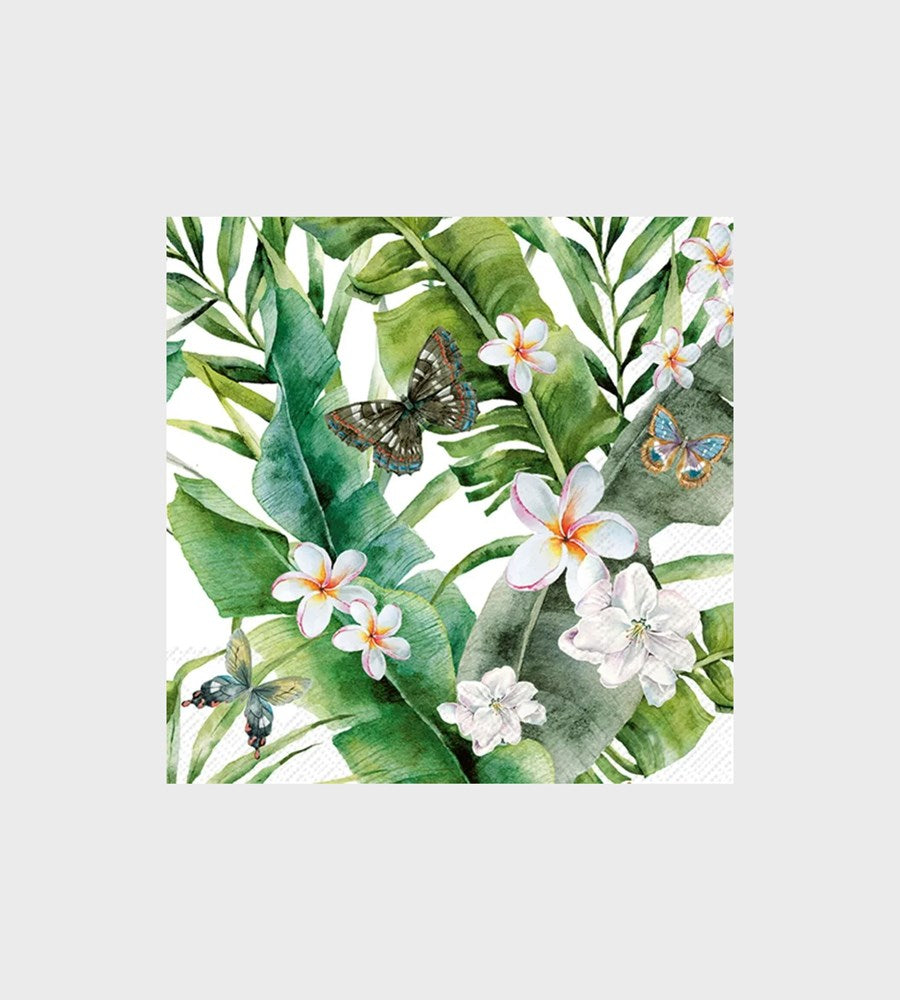 IHR Luncheon | Paper Napkins | Jungle Leaves