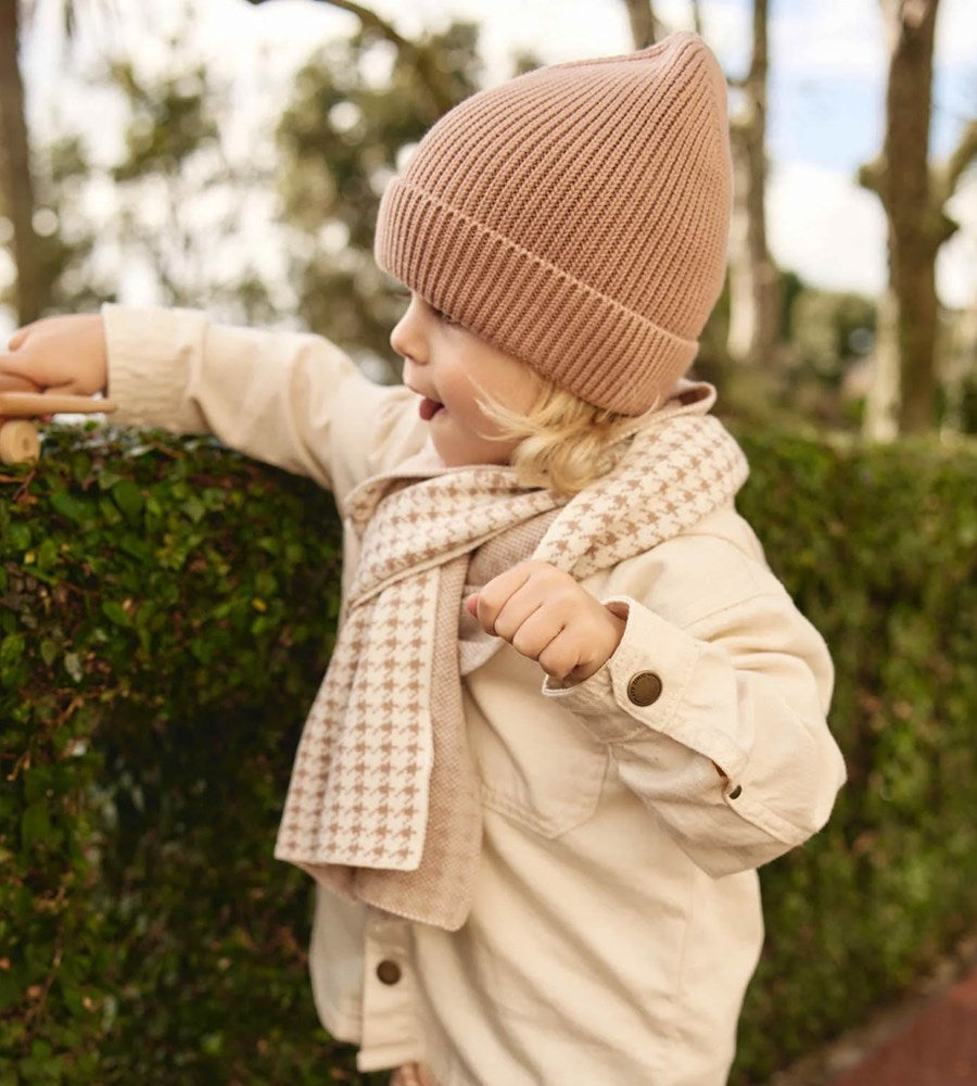 Jamie Kay | Leon Knitted Beanie | Pale Terracotta