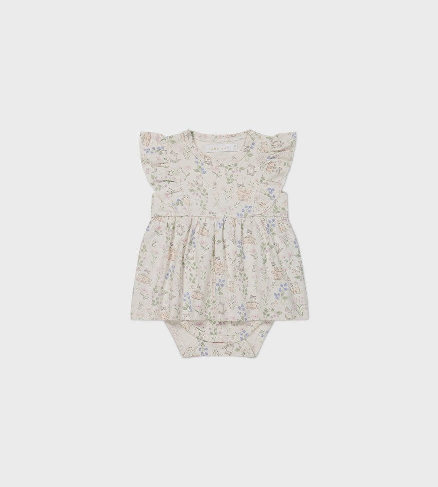 Jamie Kay | Organic Cotton Elianna Playsuit | Moons Garden Lavender