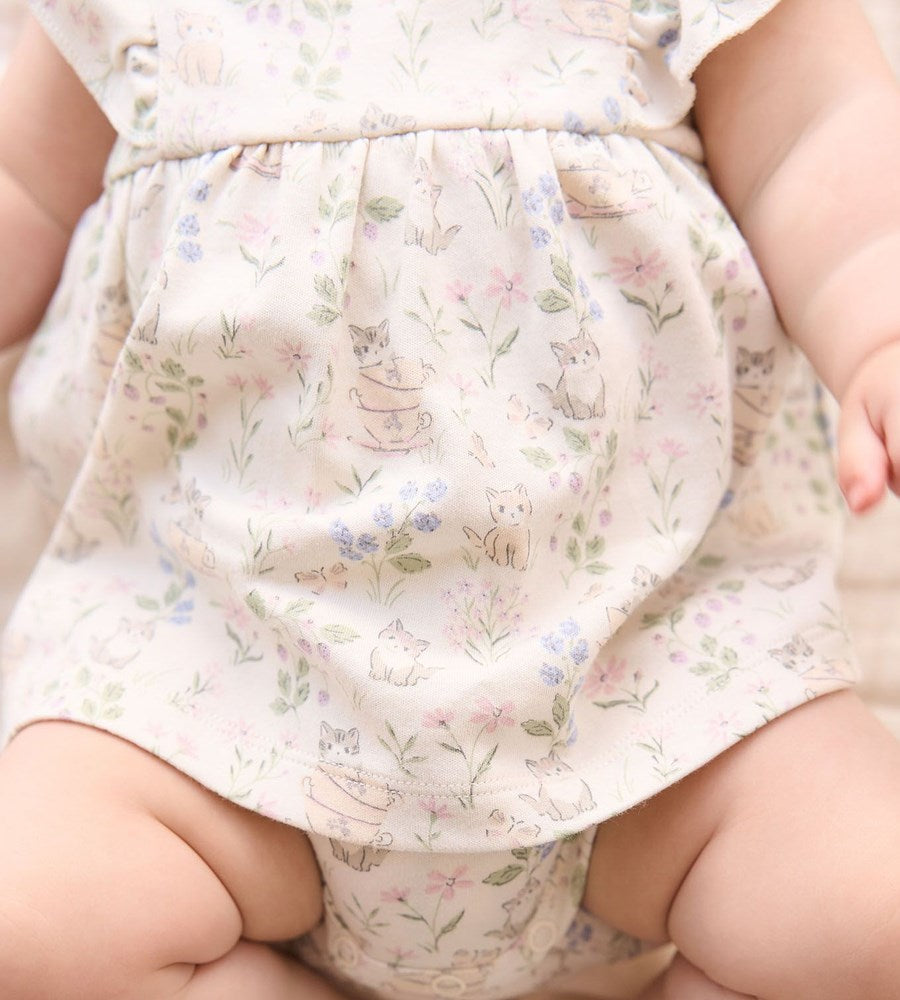 Jamie Kay | Organic Cotton Elianna Playsuit | Moons Garden Lavender