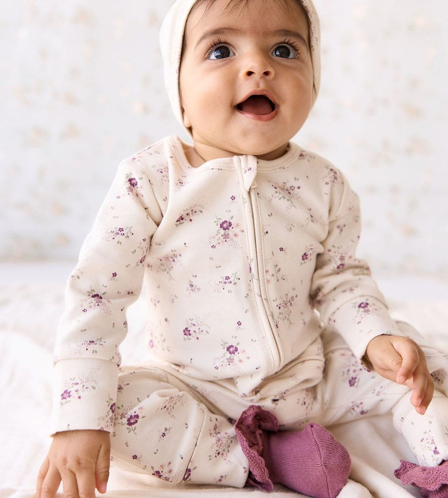 Jamie Kay | Organic Cotton Frankie Onepiece | Sweet William Floral Natural