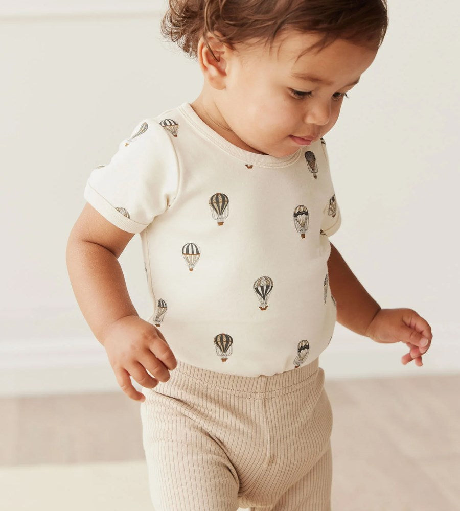 Jamie Kay | Organic Cotton Hudson Short Sleeve Bodysuit | Montgolfiere Cloud