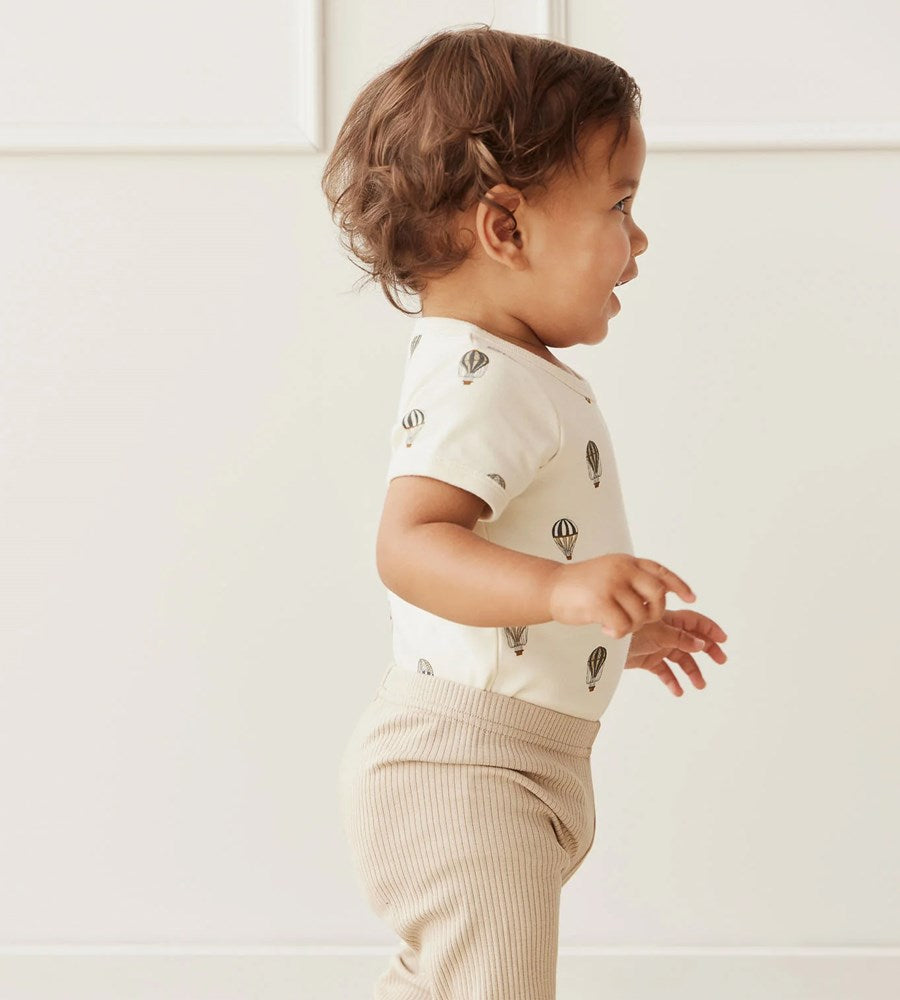 Jamie Kay | Organic Cotton Hudson Short Sleeve Bodysuit | Montgolfiere Cloud