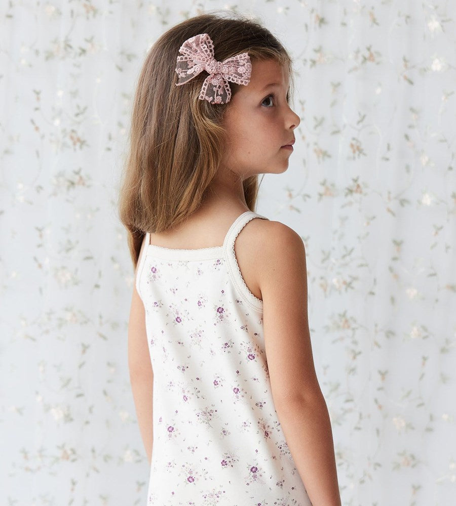 Jamie Kay | Organic Cotton Singlet | Sweet William Floral Natural