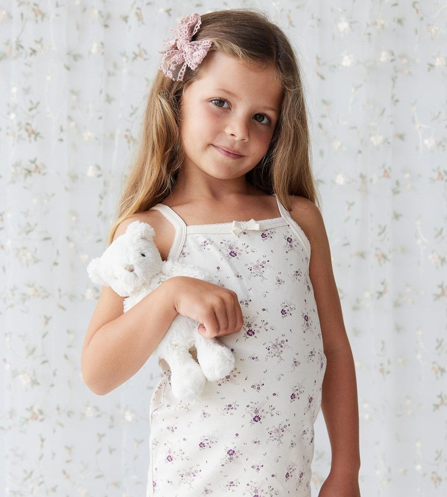 Jamie Kay | Organic Cotton Singlet | Sweet William Floral Natural