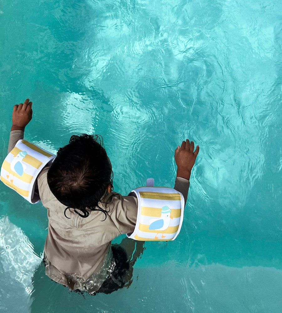 SunnyLife | Kids Floaties Sammy the Seagull | Mustard Stripe