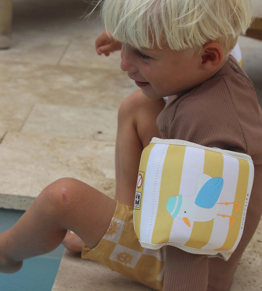 SunnyLife | Kids Floaties Sammy the Seagull | Mustard Stripe