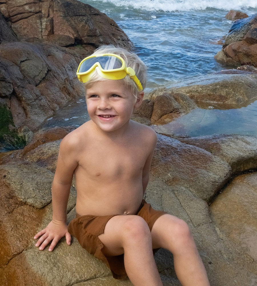 SunnyLife | Kids Swim Mask Salty the Shark | Neon Yellow