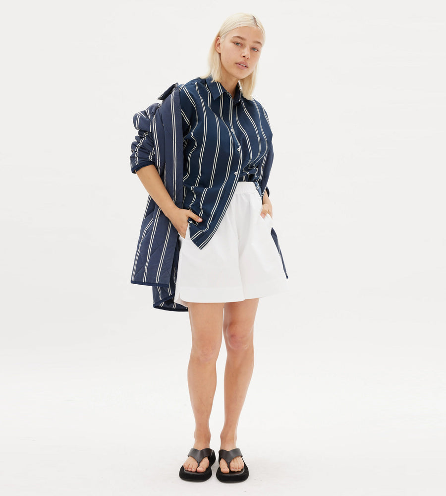 LMND | Chiara Shirt Stripe | Navy & White