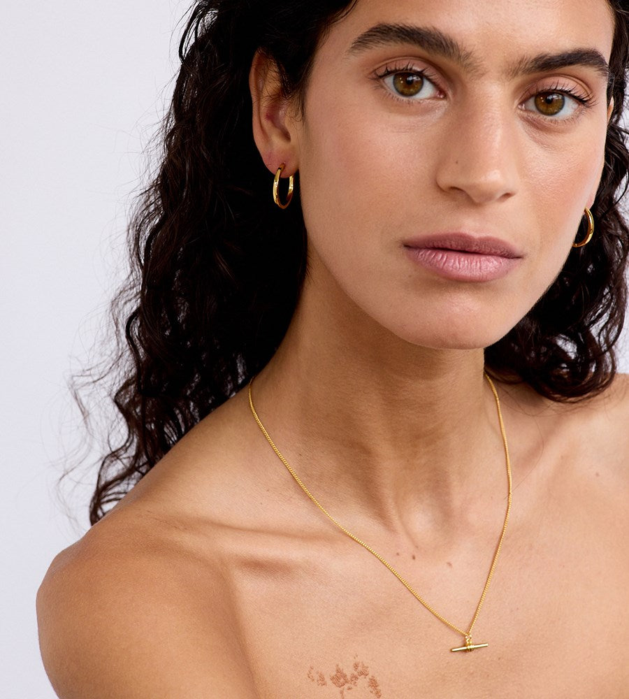 La Dailie | Everyday Delicate T-Bar Necklace | Gold