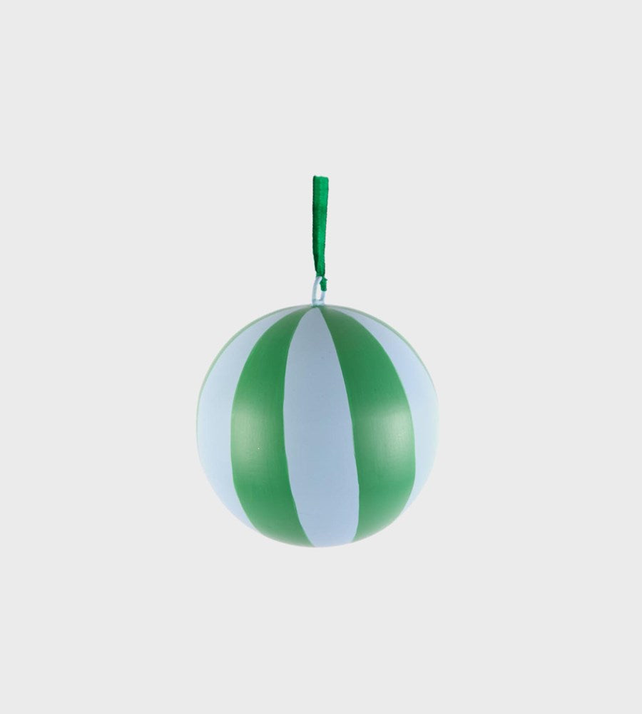 La Dolce Vita Striped Iron Bauble Small Green