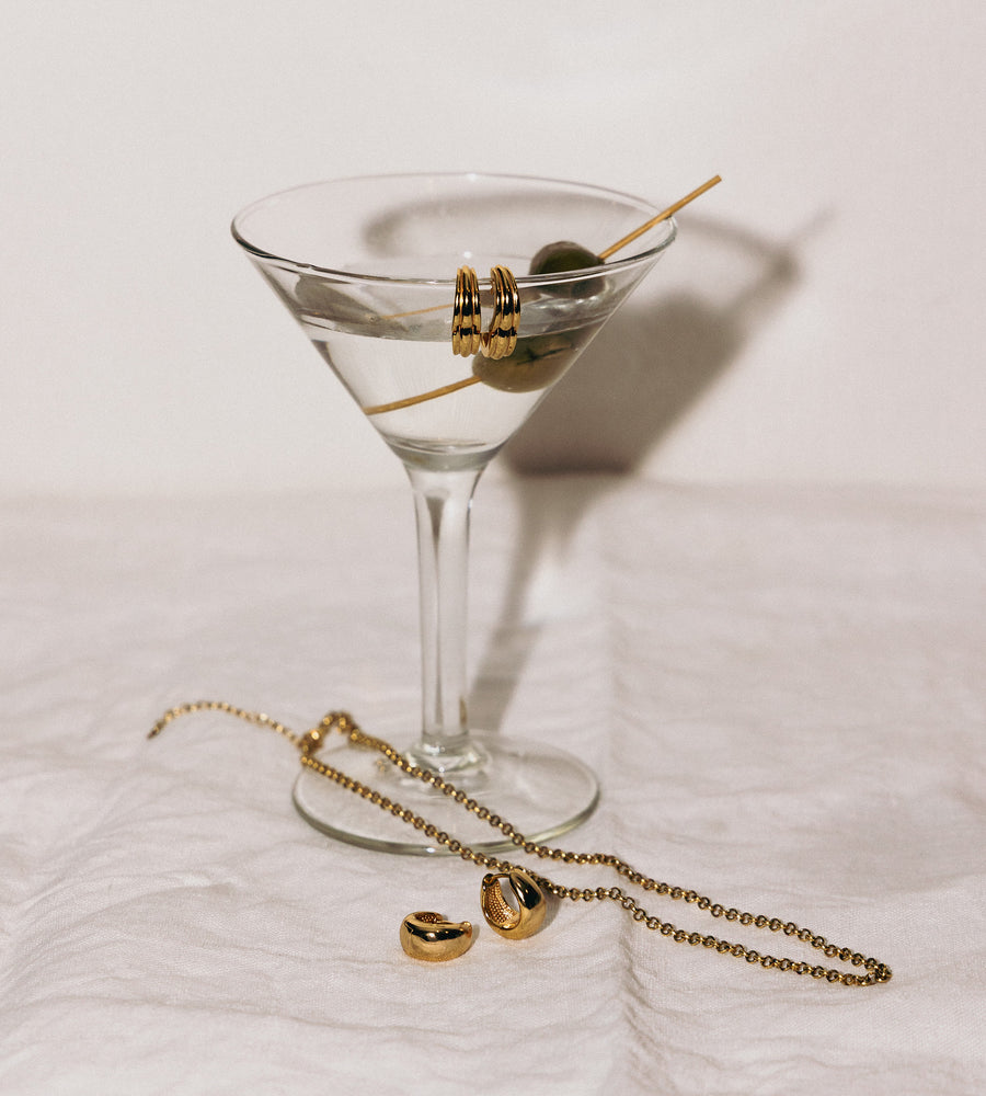 La Dailie | The Everyday Chunky Ribbed Hoops | Gold