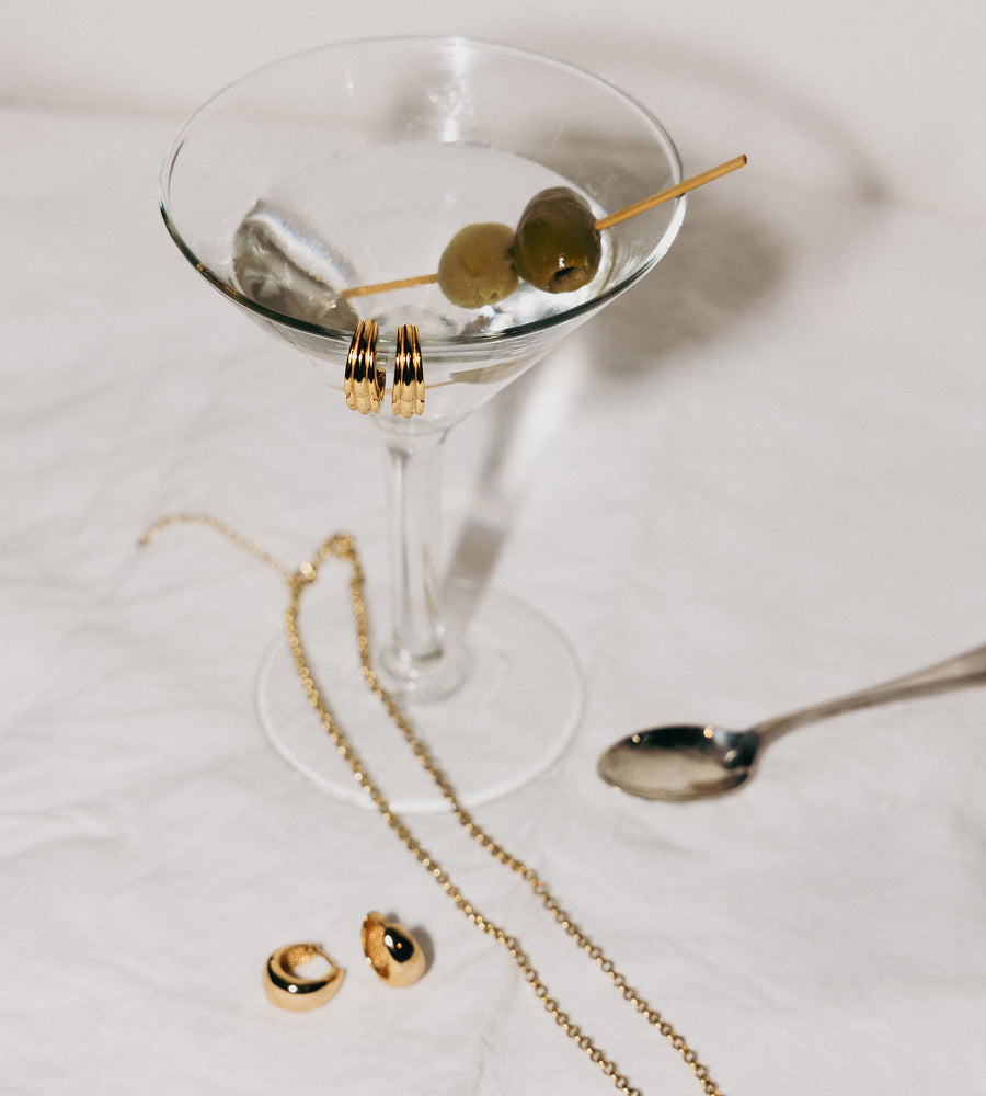 La Dailie | The Everyday Chunky Ribbed Hoops | Gold