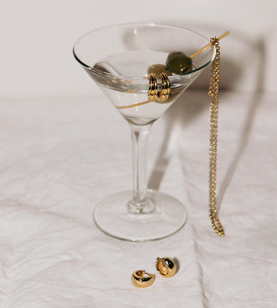 La Dailie | The Everyday Chunky Ribbed Hoops | Gold