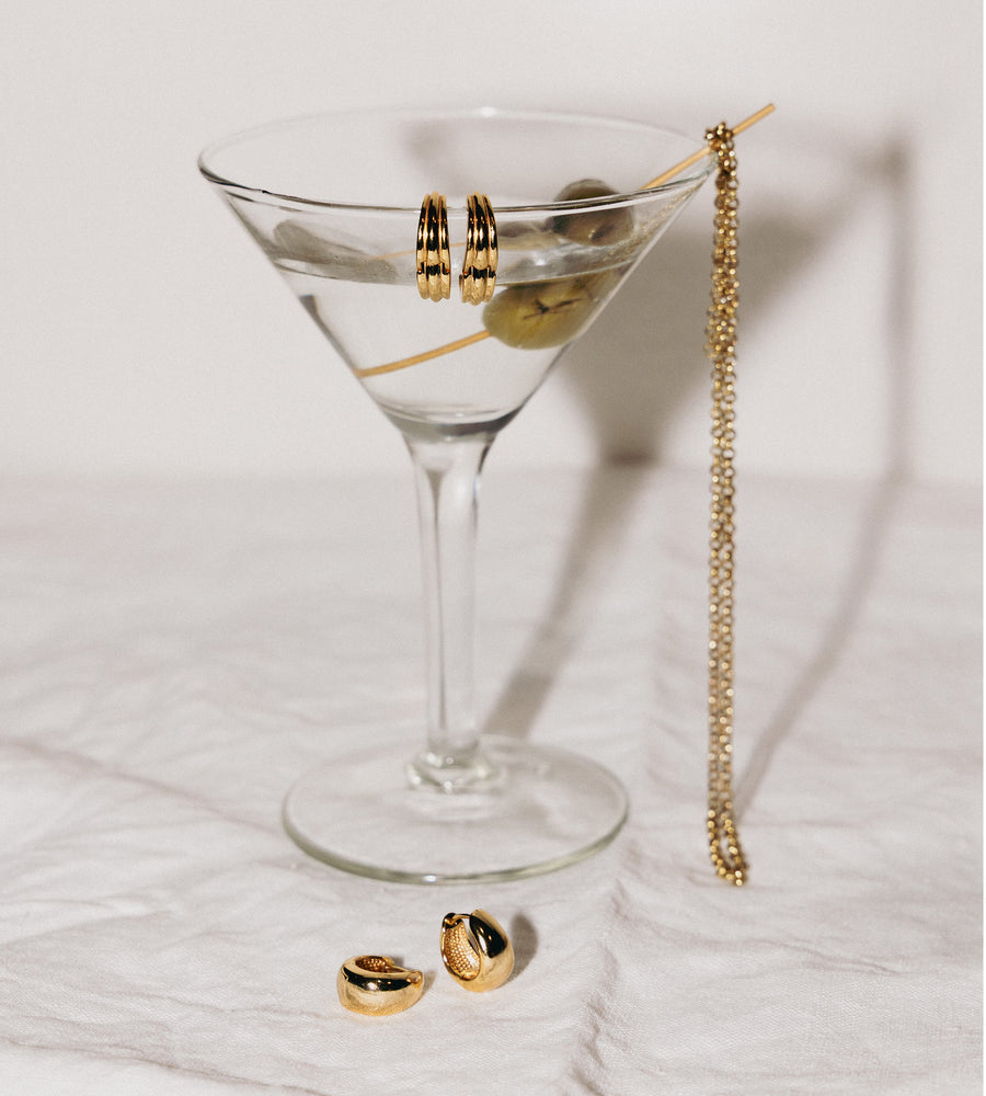 La Dailie | The Everyday Chunky Ribbed Hoops | Gold