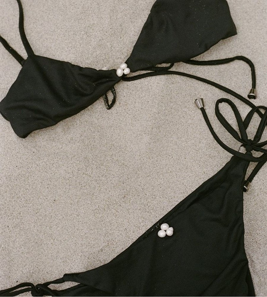 Lawrence | Lua Bottom w/ Pearls | True Black