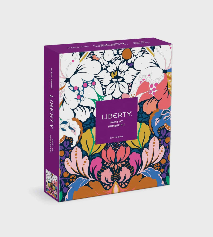 Liberty paint by number kit packaging with floral design