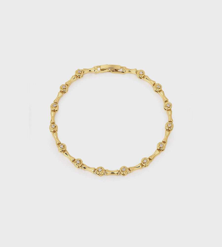 Luv AJ Coquille Tennis Bracelet Gold