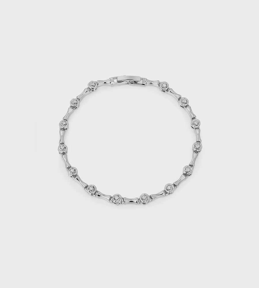 Luv AJ Coquille Tennis Bracelet Silver