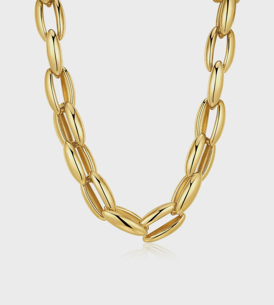 Luv AJ Positano Chain Necklace Gold