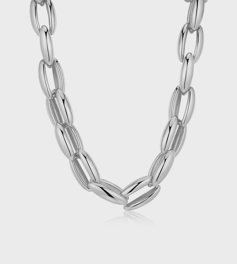 Luv AJ Positano Chain Necklace Silver