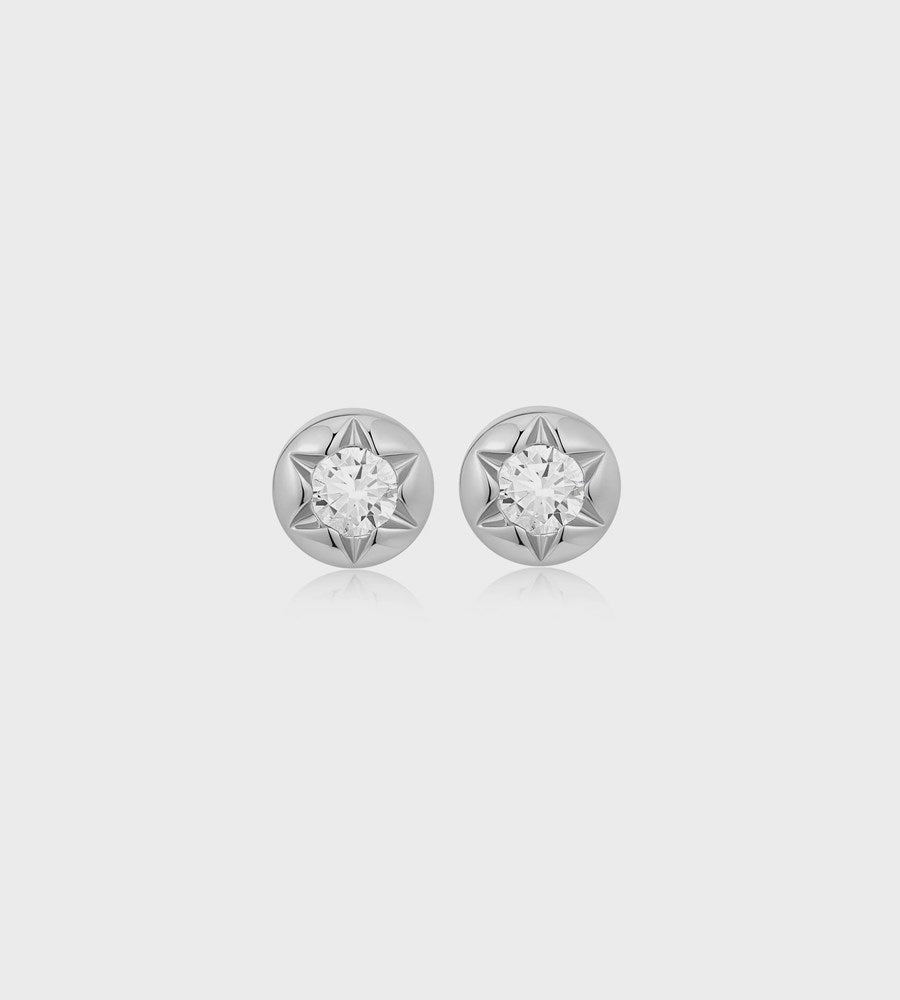 Luv AJ Rosebud Studs Silver