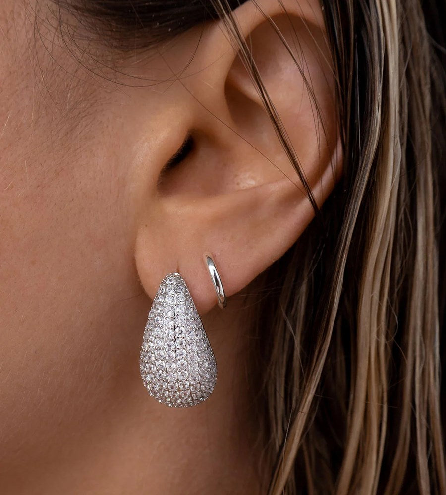 Luv AJ The Pave Gia Earrings | Silver