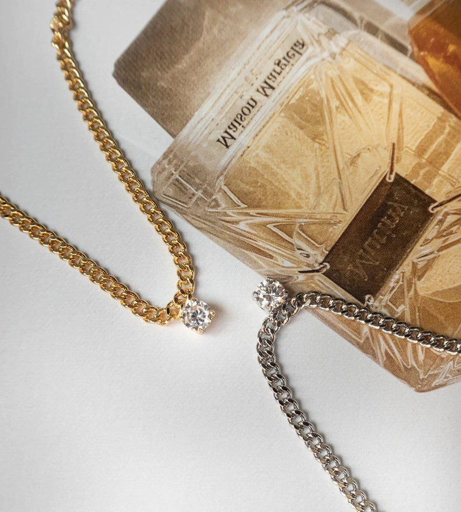 Luv AJ Bardot Stud Charm Necklace | Silver