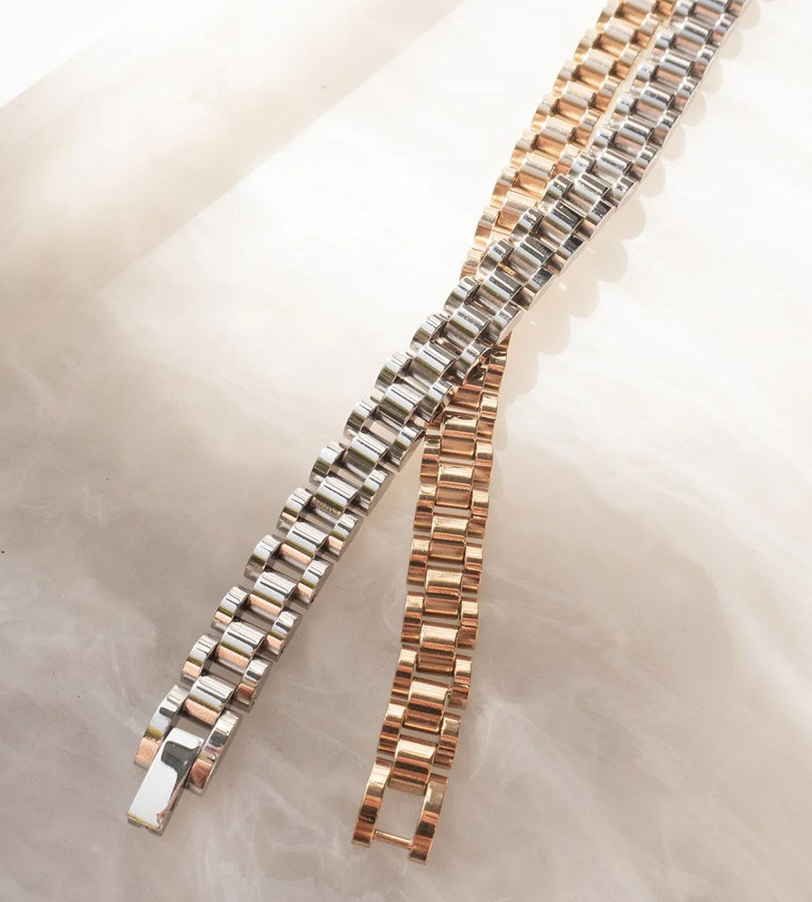 Luv AJ Timepiece Bracelet | Silver