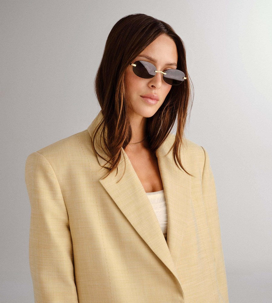 Luv Lou Sunglasses | The Jean | Brushed gold