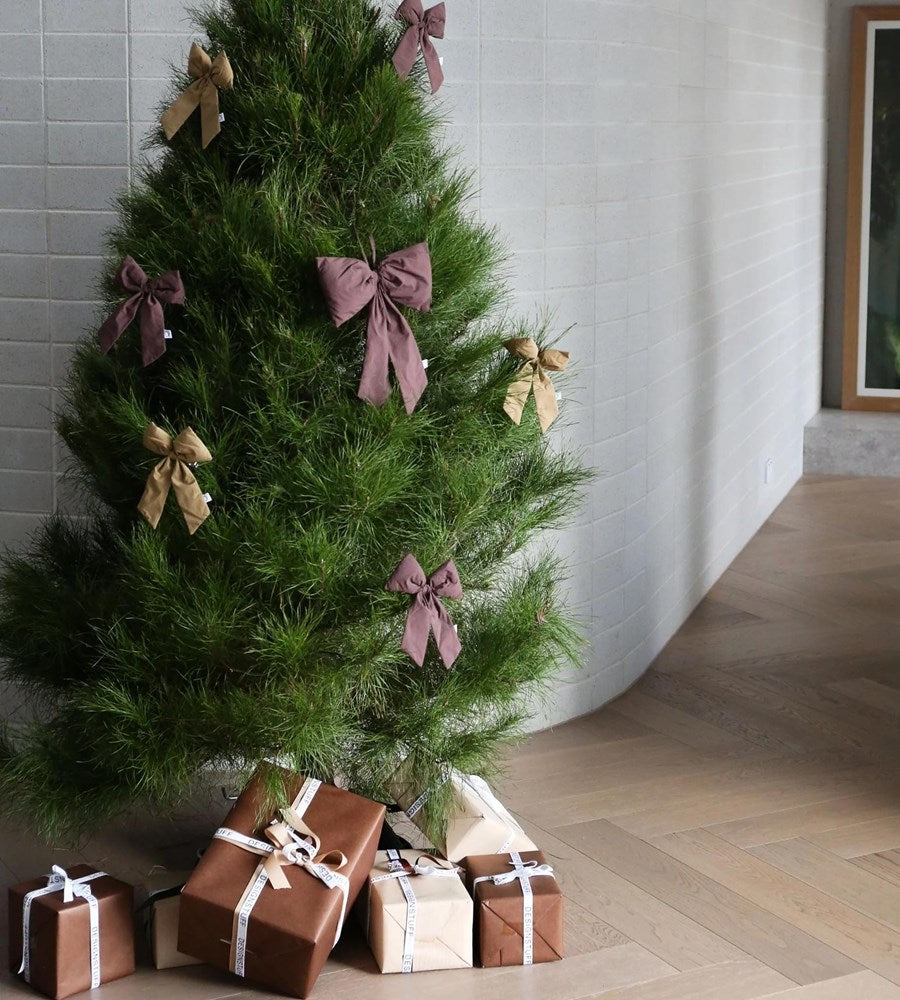 Luva Christmas Tree Bow  | Burgundy | 24cm