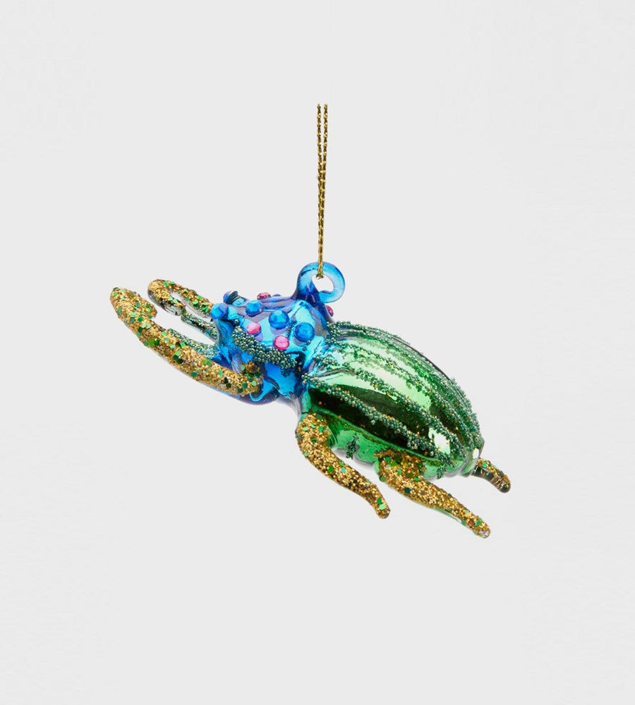 Majestic Emerald Saphire Beetle Decoration