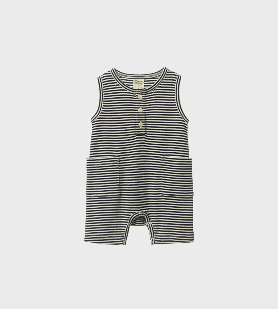 Nature Baby I Camper Suit I Navy Stripe