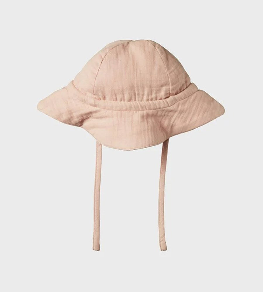 Nature Baby | Crinkle Muslin Sunhat | Rose Dust