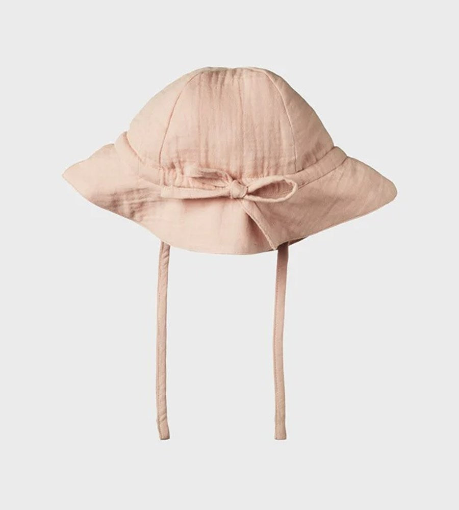 Nature Baby | Crinkle Muslin Sunhat | Rose Dust