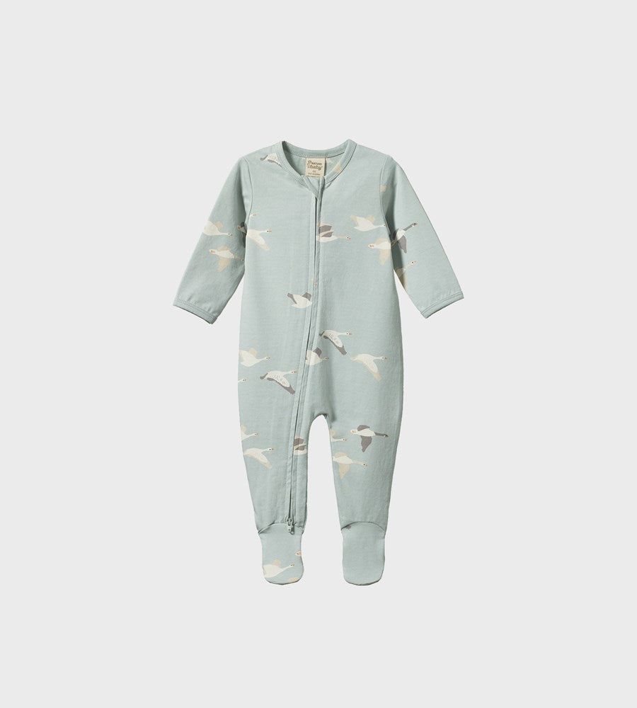 Nature Baby I Dreamlands Suit I Flying Geese Print