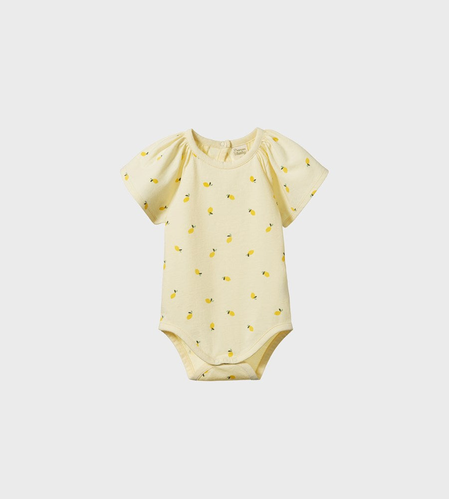 Nature Baby I Faye Bodysuit I Little Lemon Cream Print