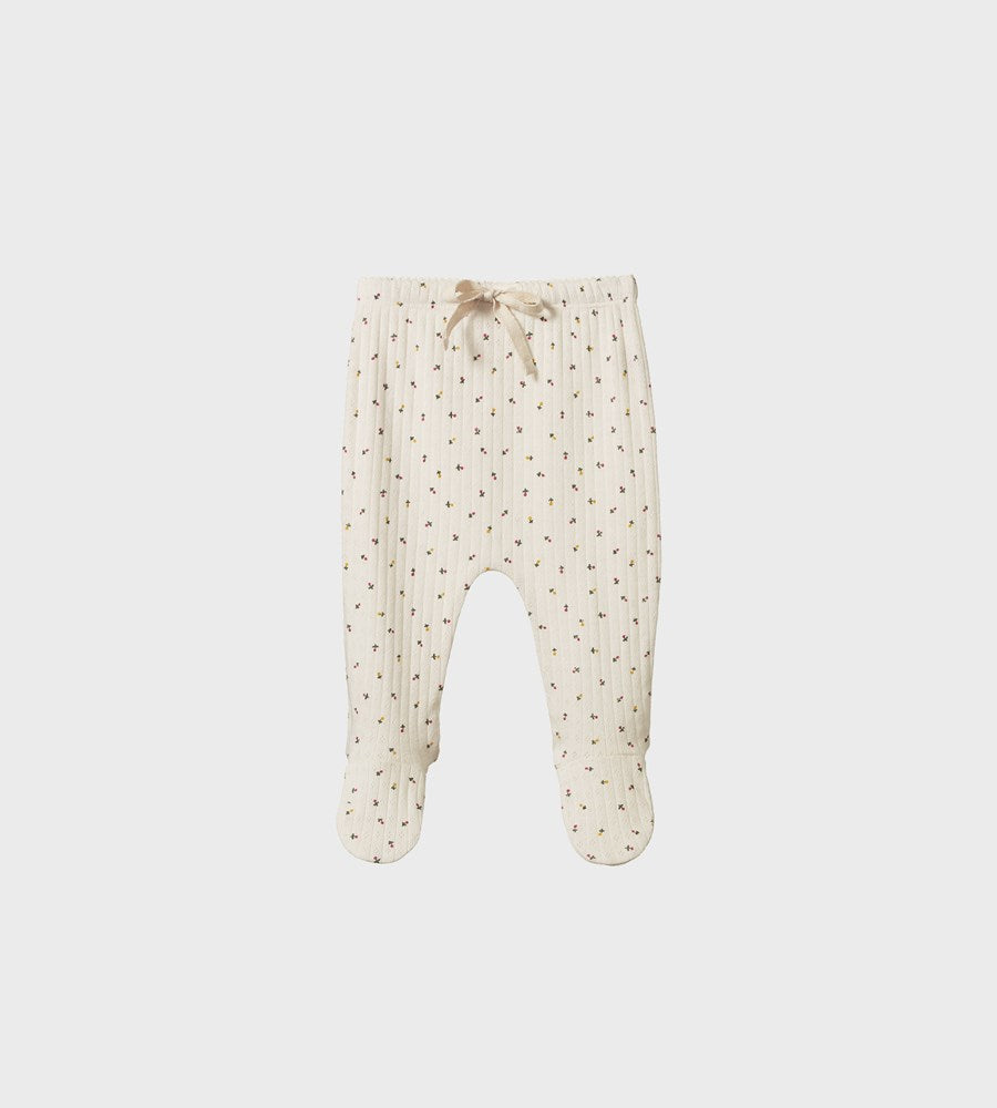 Nature Baby | Footed Rompers Pointelle | Aster Floral Print